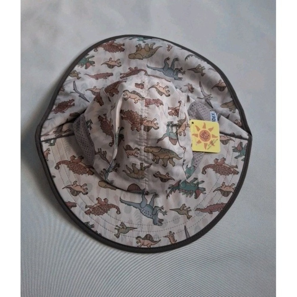 Omdex Kids Sun Hat With Neck Flap Boys Girls Dinosaurs Print Upf 50 Size L